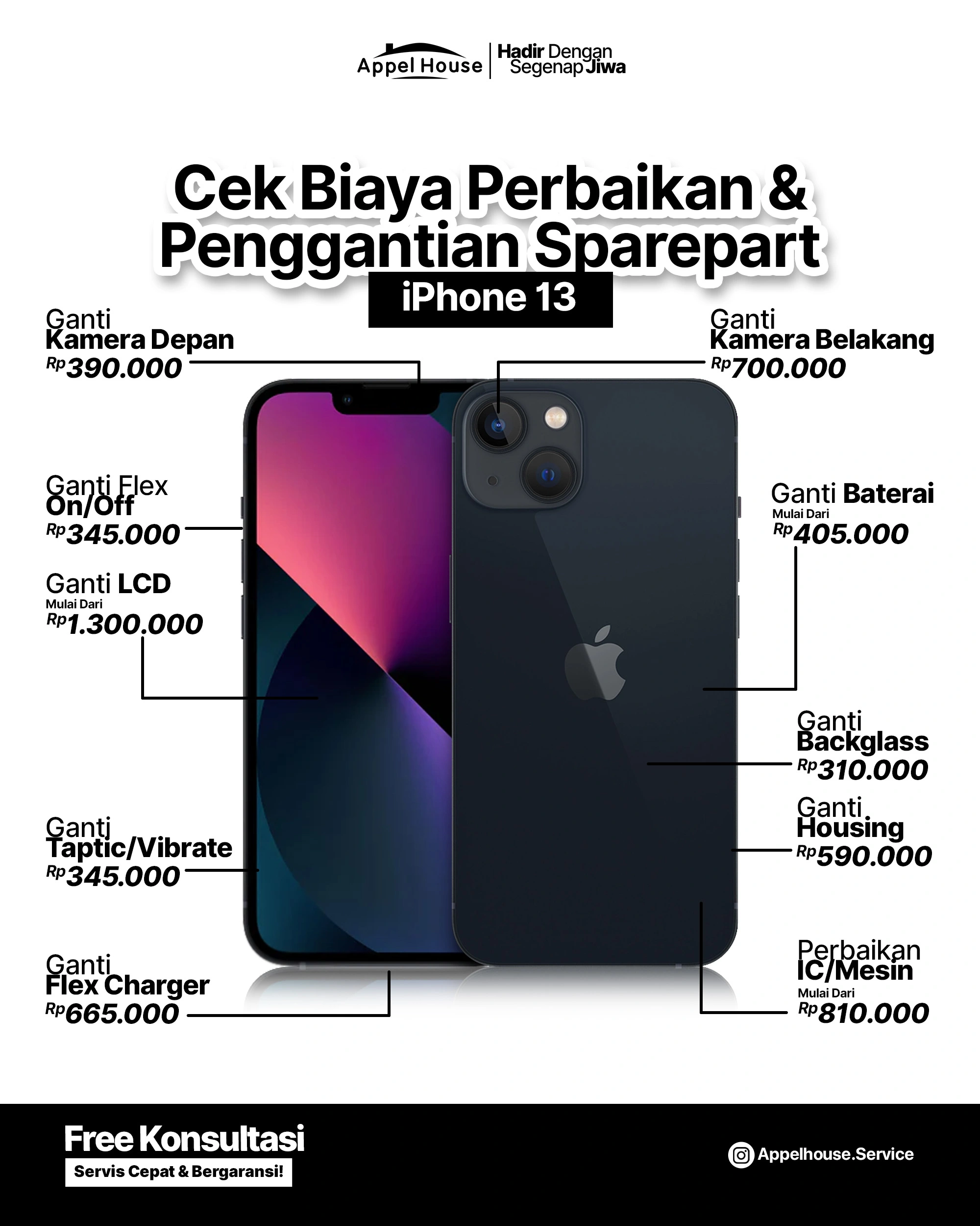 Tenang! Cukup Segini Biaya Service iPhone 13