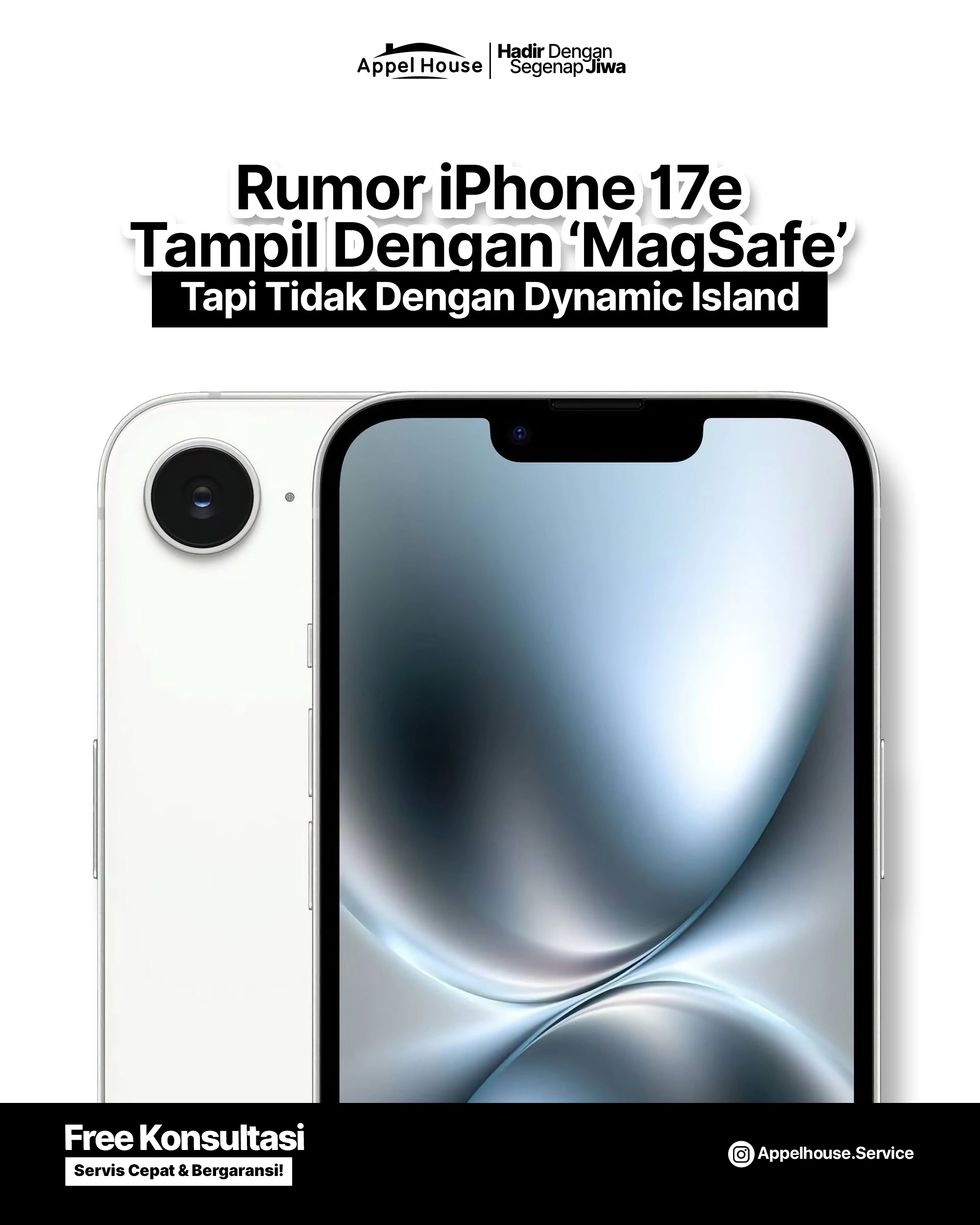 Rumor iPhone 17e! MagSafe, Tanpa Dynamic Island
