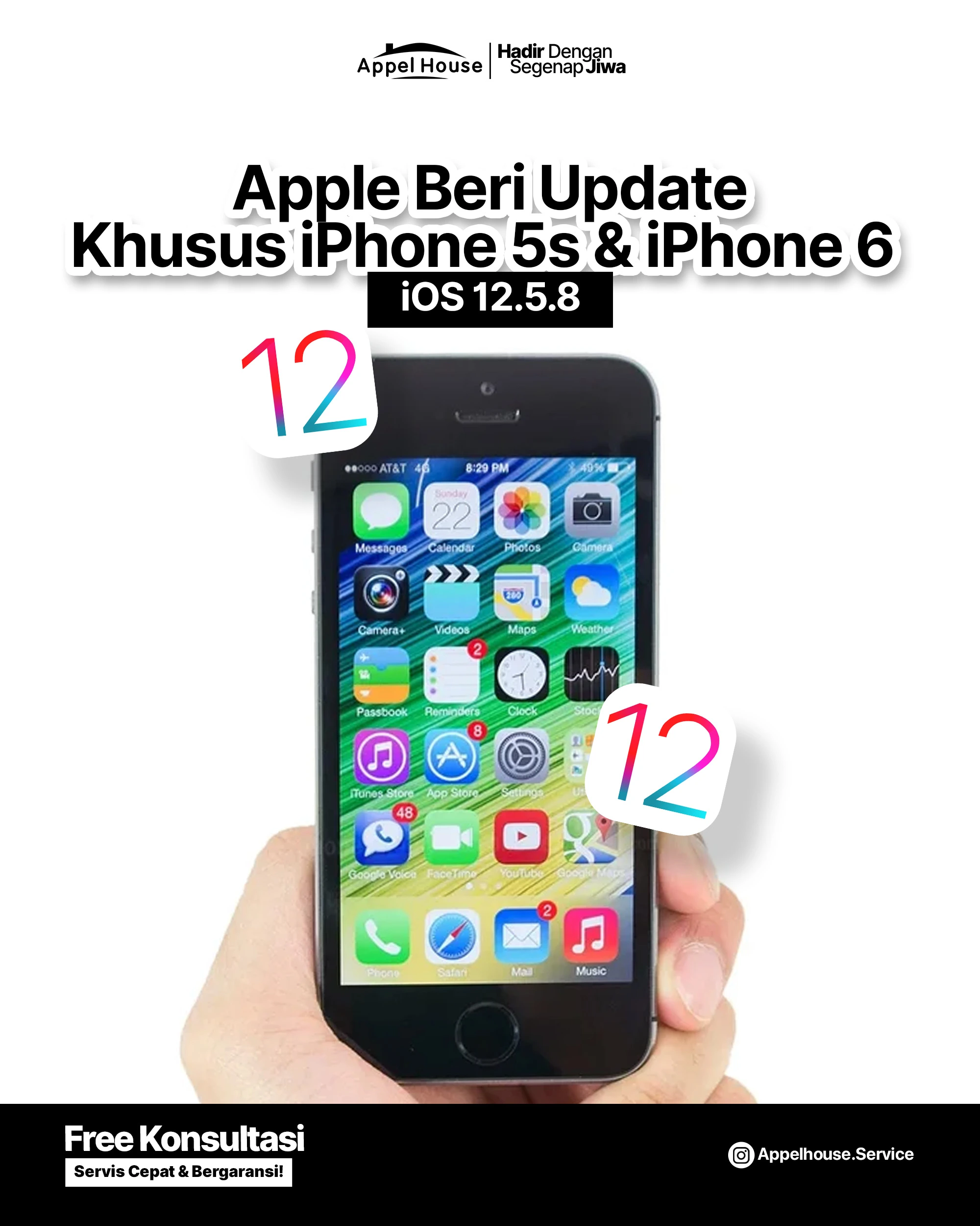 Update Khusus iPhone 5s & iPhone 6: iOS 12.5.8, Masih Layak?