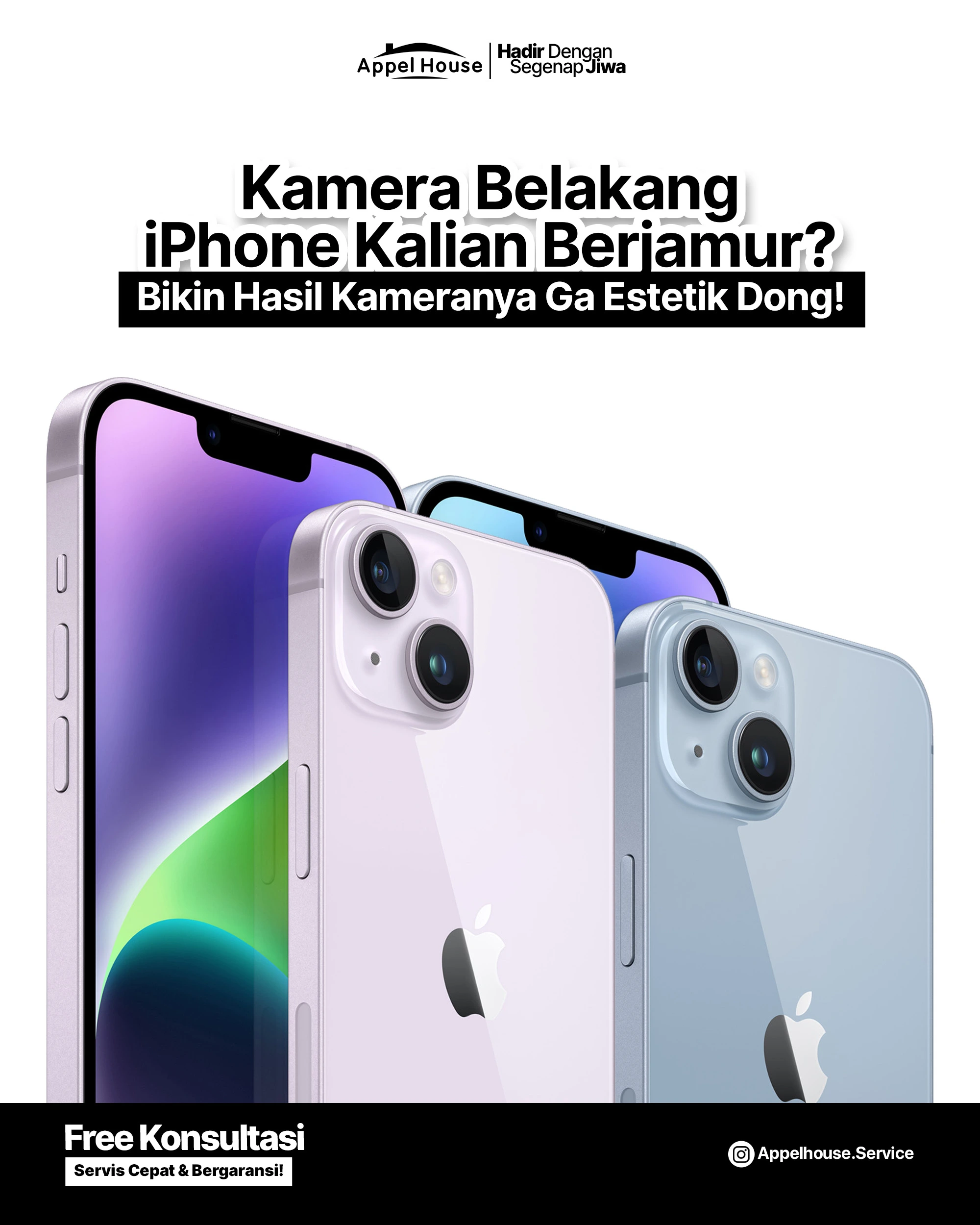 Kamera Belakang iPhone Berjamur, Service atau Ganti Baru?
