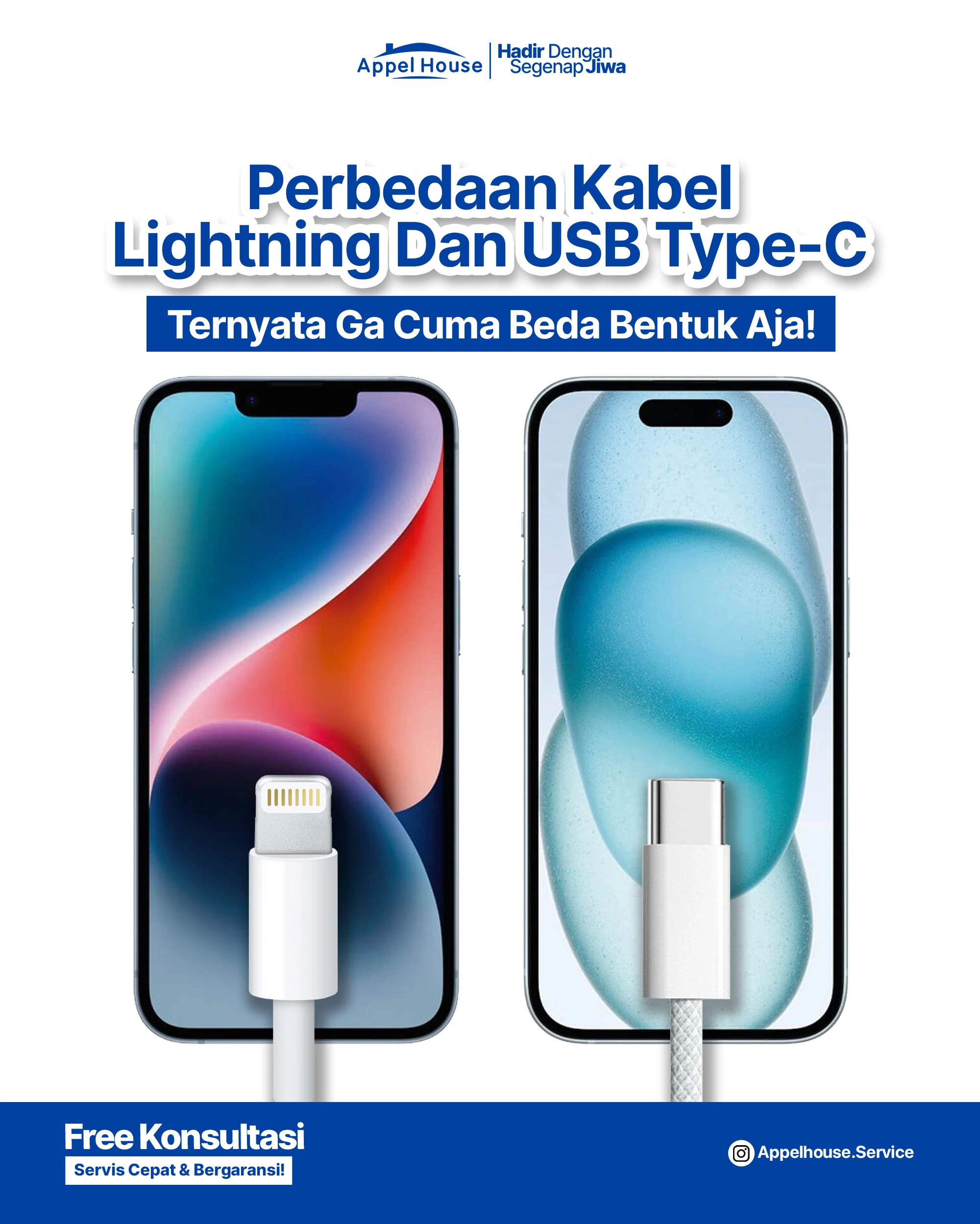 Perbedaan Kabel Lightning dan USB Type-C: Ternyata Bukan Cuma Bentuk
