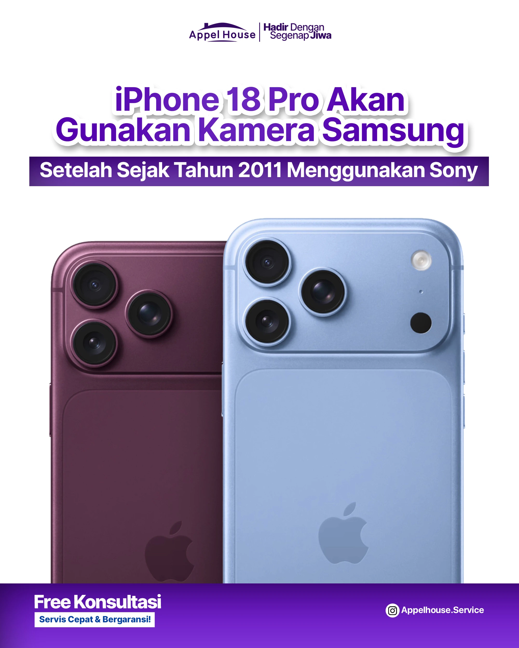 iPhone 18 Pro Dirumorkan Gunakan Kamera Samsung?