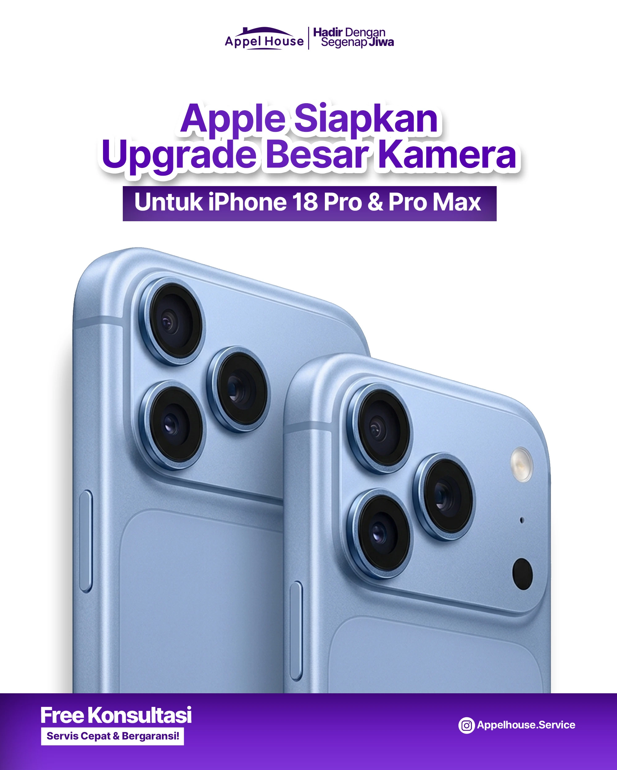 Upgrade Kamera iPhone 18 Pro & Pro Max