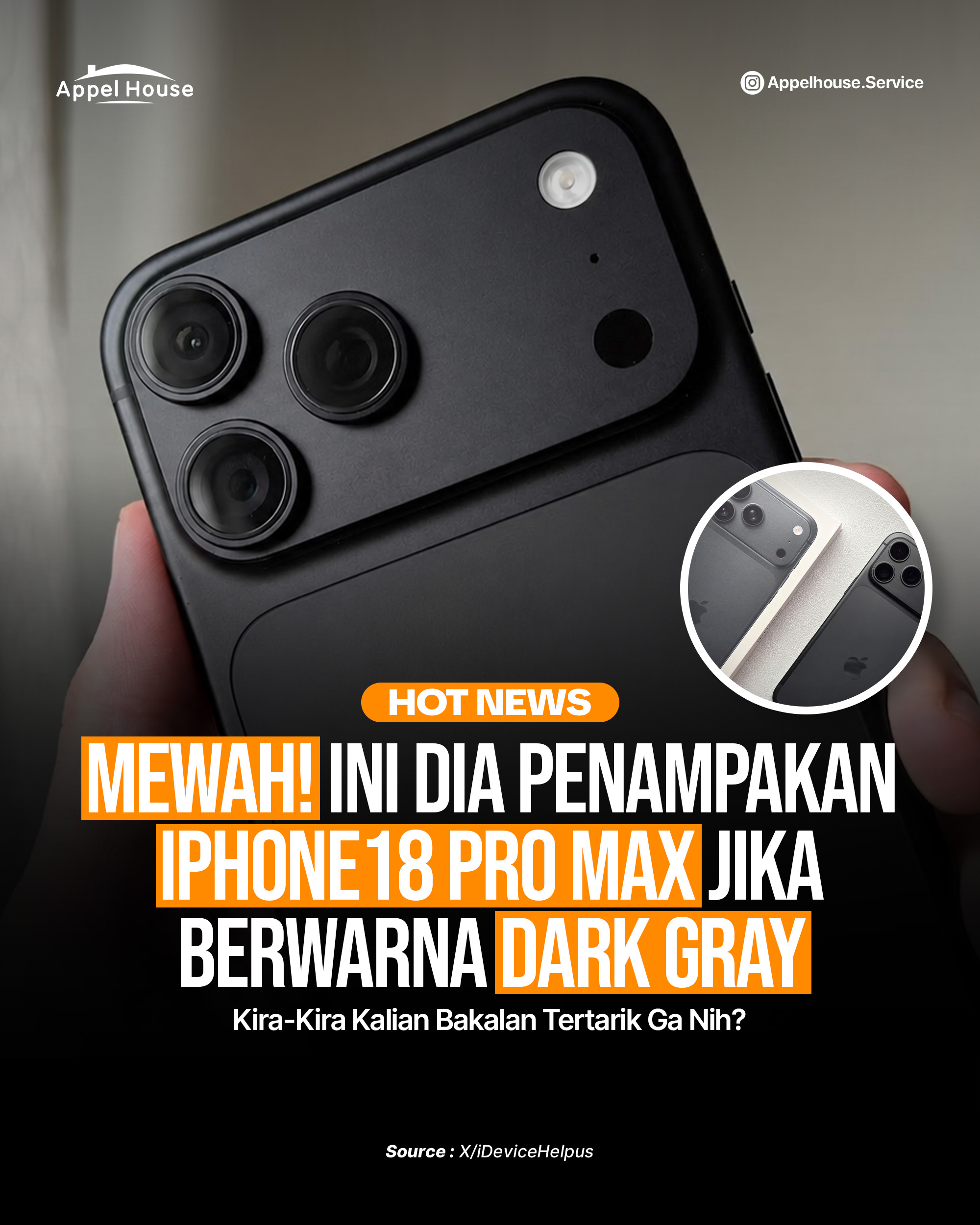 iPhone 18 Pro Max Dark Gray